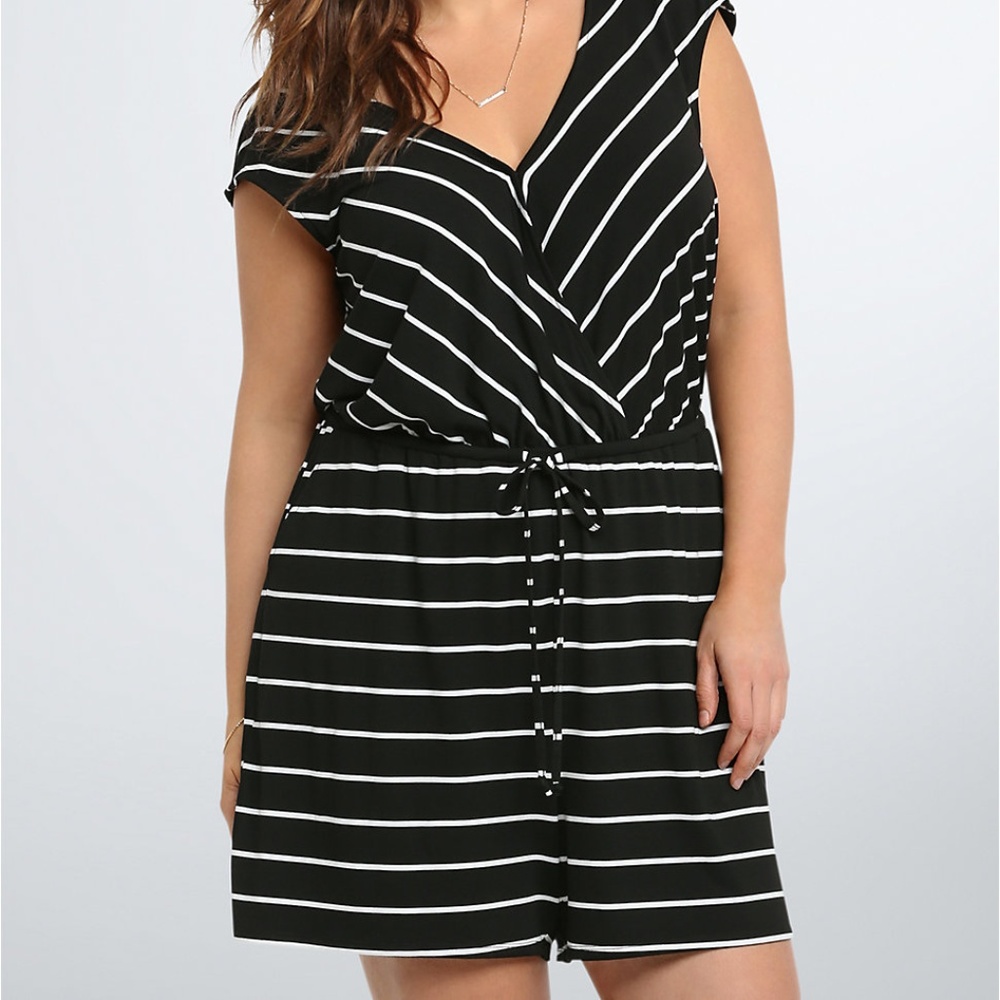 Torrid 00 Striped Jersey Romper